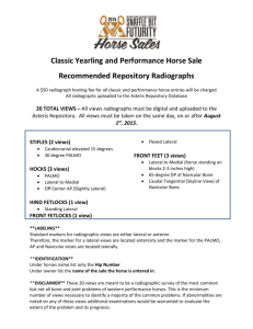 2015 Recommended Radiographs Classic and Performance Sale