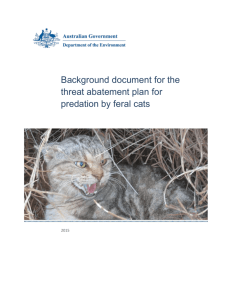 predation by feral cats - Department of the Environment