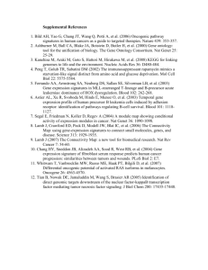 Supplemental References 1. Bild AH, Yao G, Chang JT, Wang Q