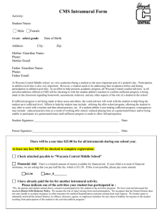 Intramural fill-in form - Wayzata Public Schools