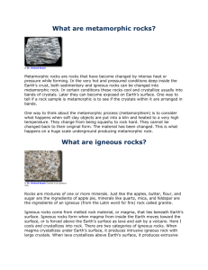 What are metamorphic rocks