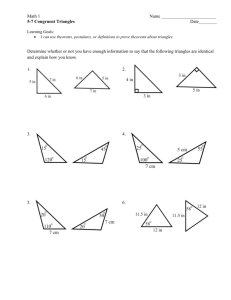 5-7 Congruent Triangles