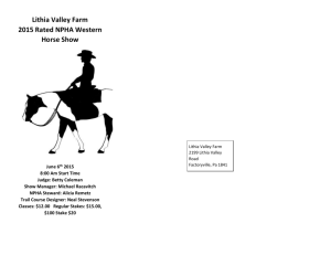 Lithia Valley Farm 2015 Rated NPHA Western Horse Show