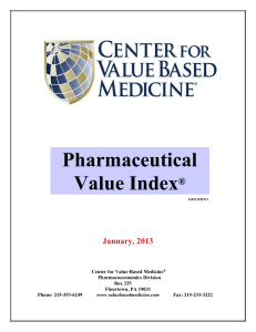 Executive Summary - Value Based Medicine