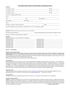 Galletta Dance Registration Form