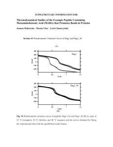 Thermodynamical Studies of the Example Peptide Containing