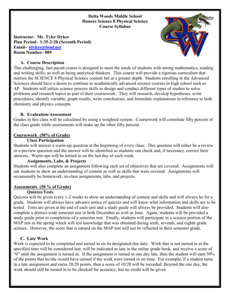 Course Syllabus Blue Springs School Course Syllabus Blue Springs School