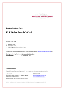 Job Application Pack - Katherine Low Settlement