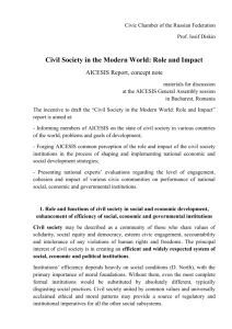 Civil Society in the Modern World - International Association of
