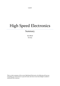 High Speed Electronics
