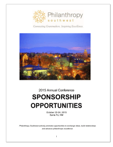 Why become a sponsor? - Philanthropy Southwest