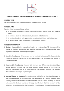 Model Constitution - University of St Andrews History Society