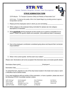 STRIVE Nomination Form