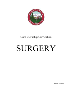 Surgery Clerkship Curriculum