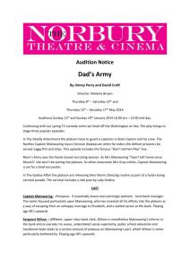 Audition Notice Dad`s Army