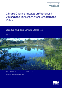 Climate change impacts on Victorian Wetlands