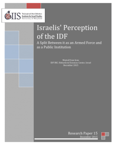 Israelis` Perception of the IDF: A Split Between it as an Armed Force
