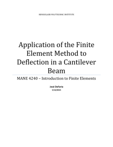 Application of the Finite Element Method to Deflection in a