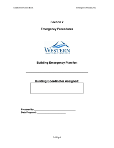 Building Emergency Plan - Western Washington University