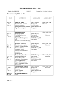 teaching schedule – 2014 – 2015