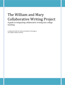 The William and Mary Collaborative Writing Project