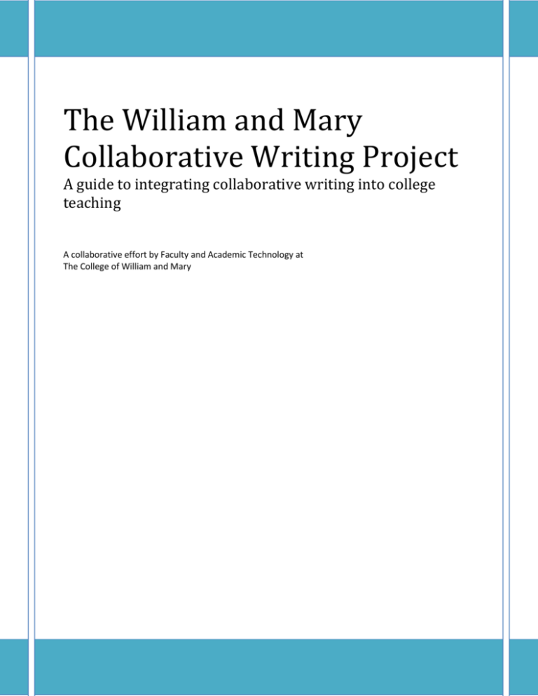 william and mary creative writing job