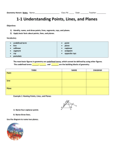 1-1 Understanding Points, Lines, and Planes