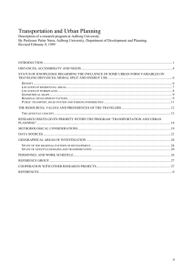 Transportation and Urban Planning
