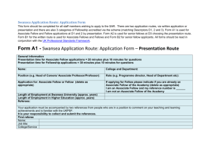 SAR Application A1 Pres Route – AF and FHEA 30.7.15