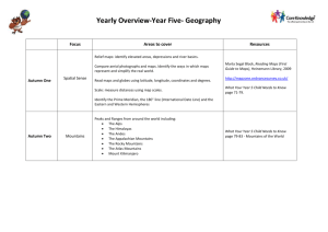 Yearly Overview-Year Five- Geography