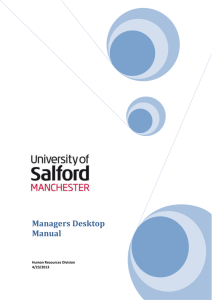 SAP - Managers Desktop Manual