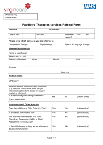 Paediatric Therapies Services Referral form (Word)