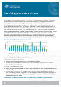 Electricity generation emissions