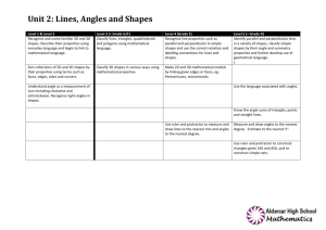 Unit 2 Lines Angles and Shapes