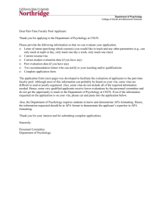 Application Form (Sample) - California State University, Northridge