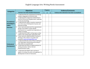 English Language Arts: Writing Needs Assessment