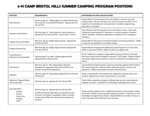 Word - 4-H Camp Bristol Hills