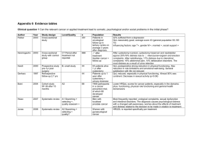 Appendix 6 Evidence tables Clinical question 1 Can the relevant