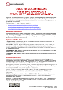 Guide to Measuring and Assessing Hand Arm Vibration