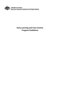 Early Learning and Care Centres