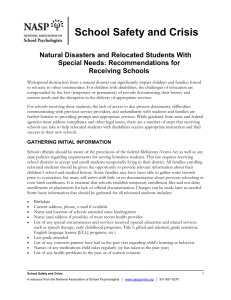Natural Disasters and Relocated Students