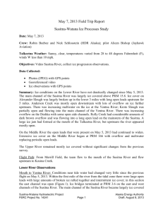 Field Trip Report Susitna-Watana Ice Processes Study May 7, 2013