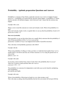 Probability - Aptitude preparation Questions and