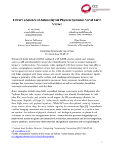 Toward a Science of Autonomy for Physical Systems: Aerial Earth