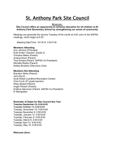 Site Council Minutes October 2015