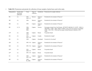 Table S12. Permissions and permits for collection of tissue samples
