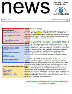 MMSD LMS Newsletter, February 14, 2014