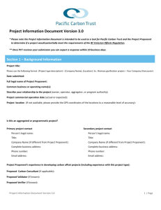Project Information Document Version 3.0