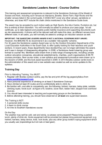 Course notes (details of training and assessment process)