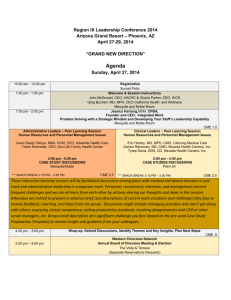Region IX Conference Agenda - Arizona Alliance For Community